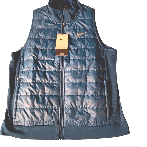 Nike Jackets & Blazers - Nike Blue Therma-Fit Running Vest NWT Size L